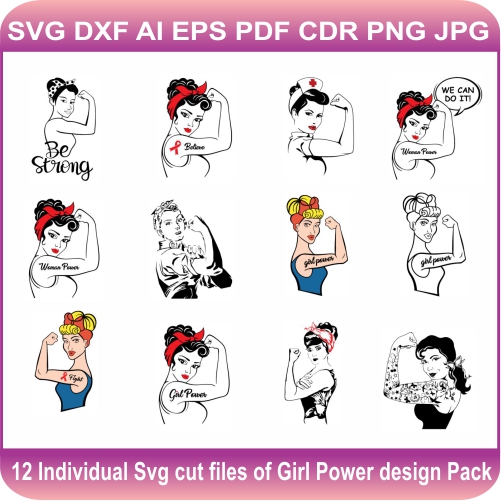 Girl Power Logo Svg cut file