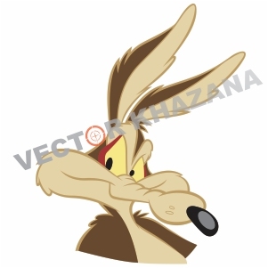 Wile E Coyote Cartoon Logo Vector