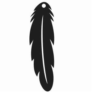 simple feather earring vector file 