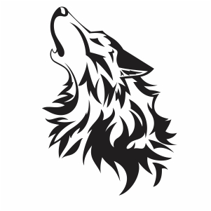 Howling Wolf Head Svg