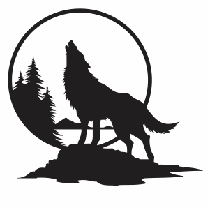 Howling Wolf Clipart Svg